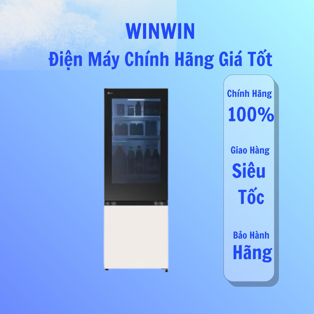Tủ lạnh LG Inverter 340 lít InstaView LBB33BGMAI - màu trắng