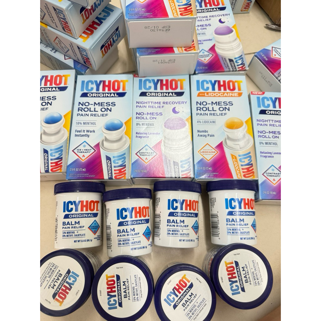 Dầu xoa bóp Icy Hot Cream , lăn và sáp (Mỹ
