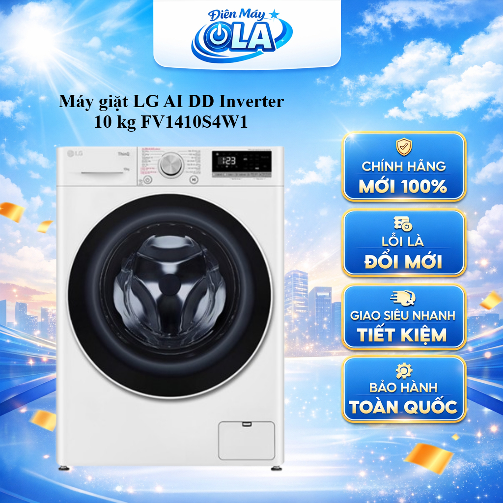 FV1410S4W1 - Máy giặt LG AI DD Inverter 10 kg FV1410S4W1 - GIAO TOÀN QUỐC