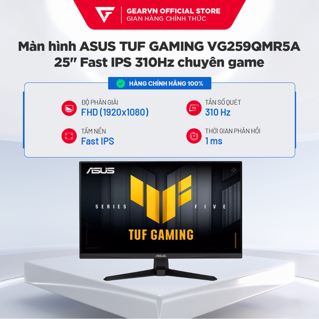 Màn hình Asus TUF GAMING VG259QMR5A 25 inch Fast IPS 310Hz chuyên game loa tích hợp Bảo hành 36 tháng | BigBuy360 - bigbuy360.vn