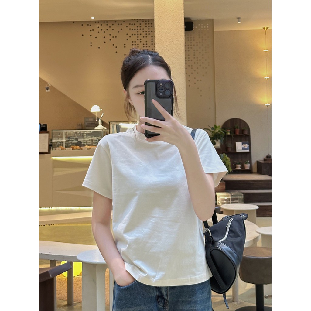 Áo trơn vải premium cotton nhiều màu form fit tay ngắn co dãn 2 chiều