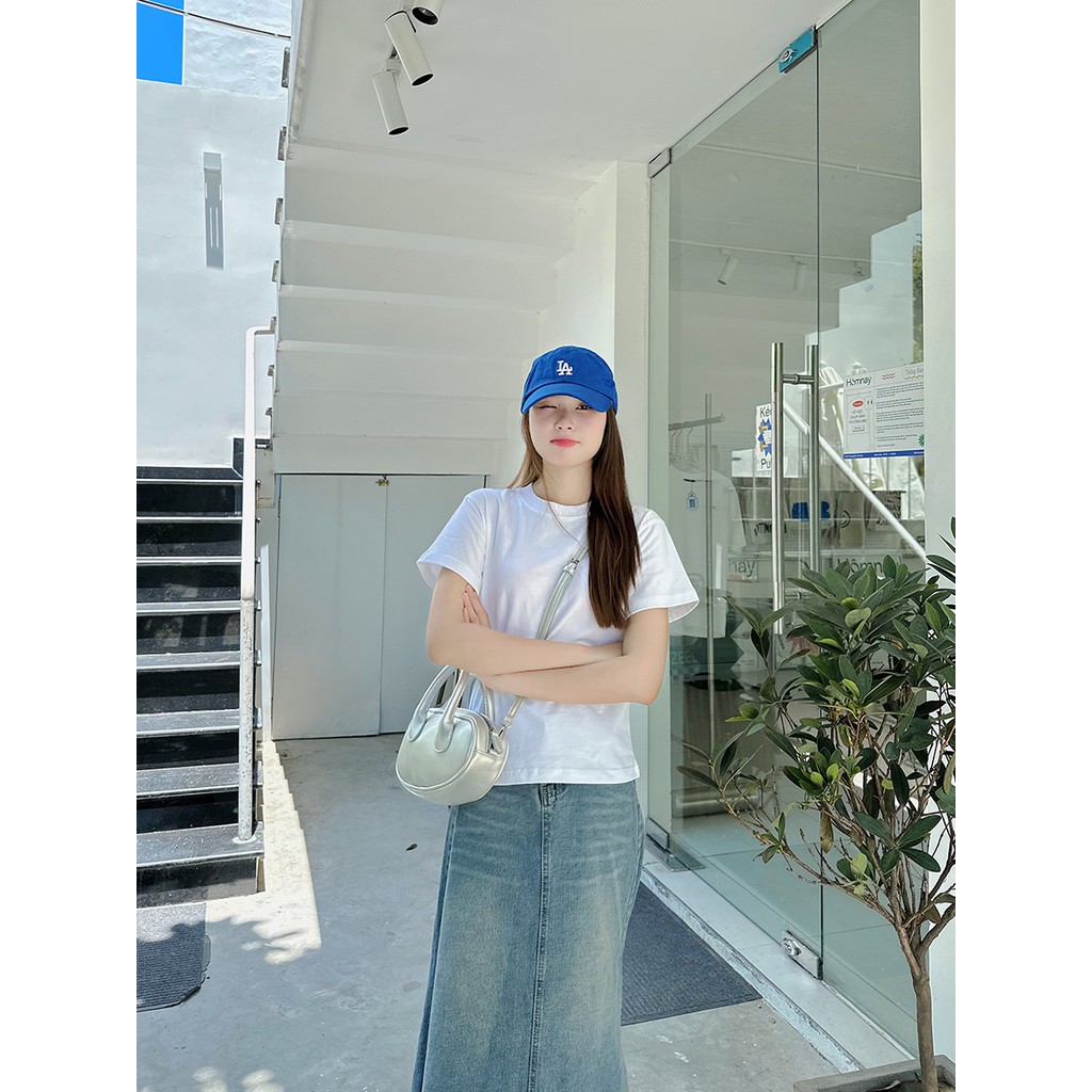 Áo trơn vải premium cotton nhiều màu form fit tay ngắn co dãn 2 chiều | BigBuy360 - bigbuy360.vn