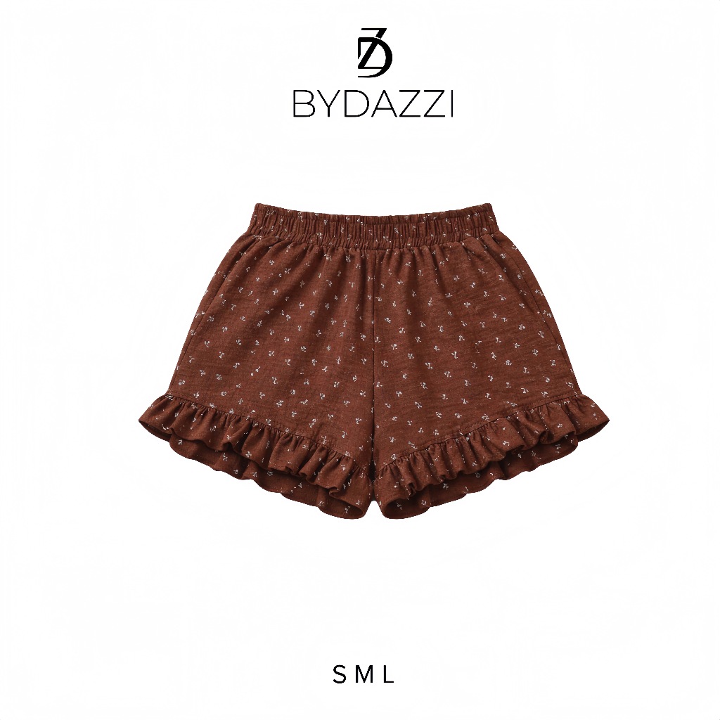 [MỞ BÁN] Quần đùi lưng chun hoa nhí viền bèo DAZZI women Q014 | BigBuy360 - bigbuy360.vn