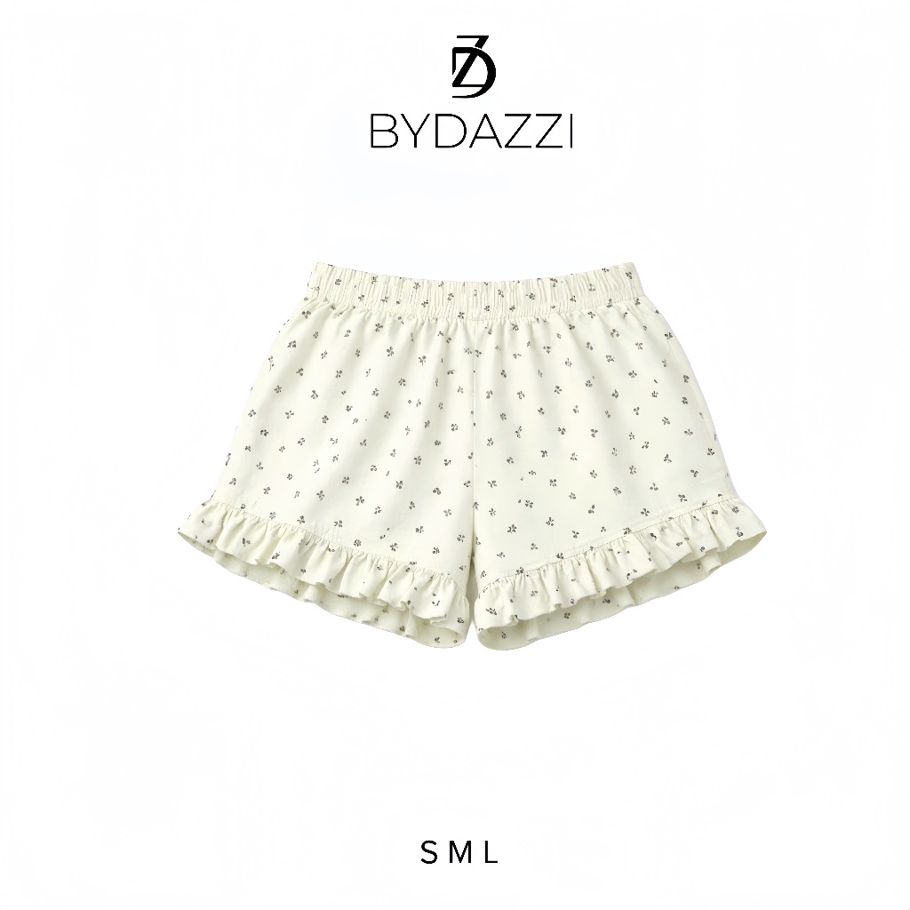 [MỞ BÁN] Quần đùi lưng chun hoa nhí viền bèo DAZZI women Q014 | BigBuy360 - bigbuy360.vn