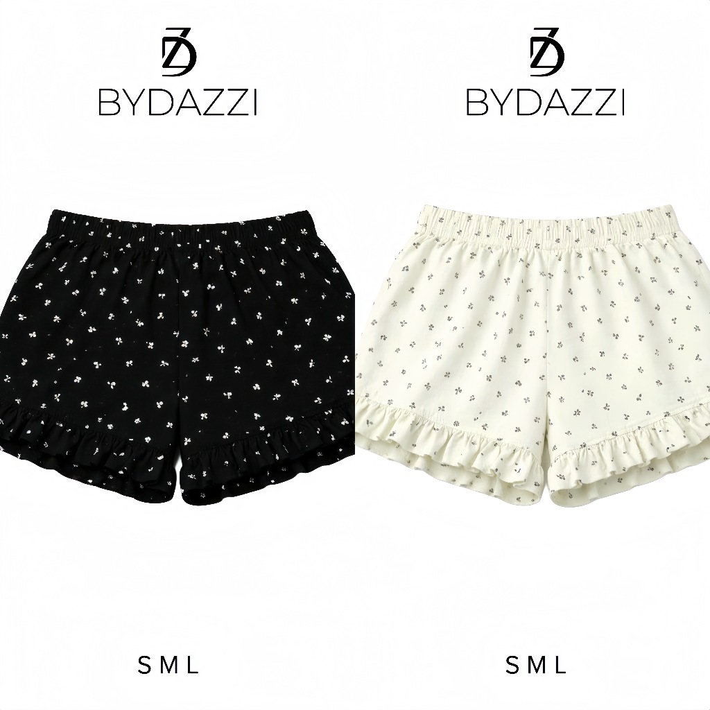 [MỞ BÁN] Quần đùi lưng chun hoa nhí viền bèo DAZZI women Q014 | BigBuy360 - bigbuy360.vn