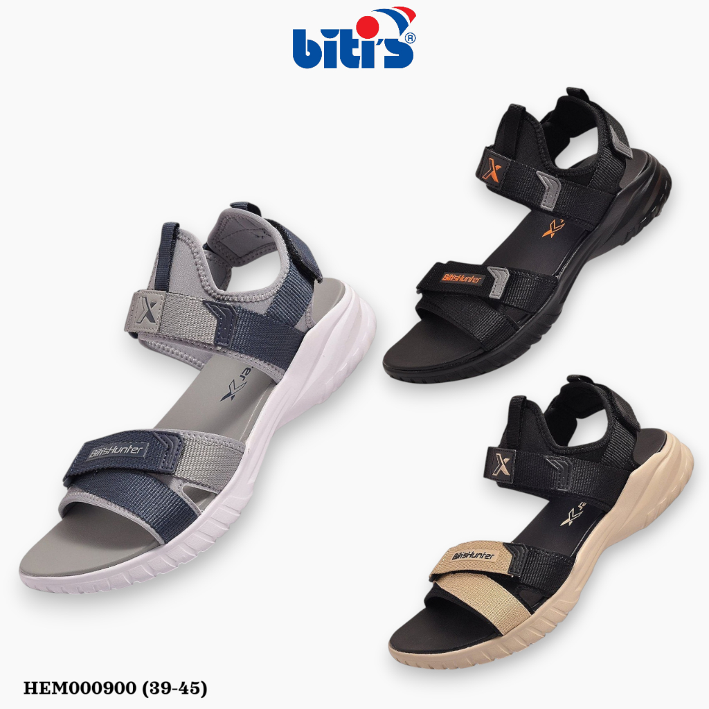 BITI'S | Sandal nam size 39-45 Dép quai hậu học sinh cao cấp quai dán ôm chân đế siêu nhẹ HEM000900