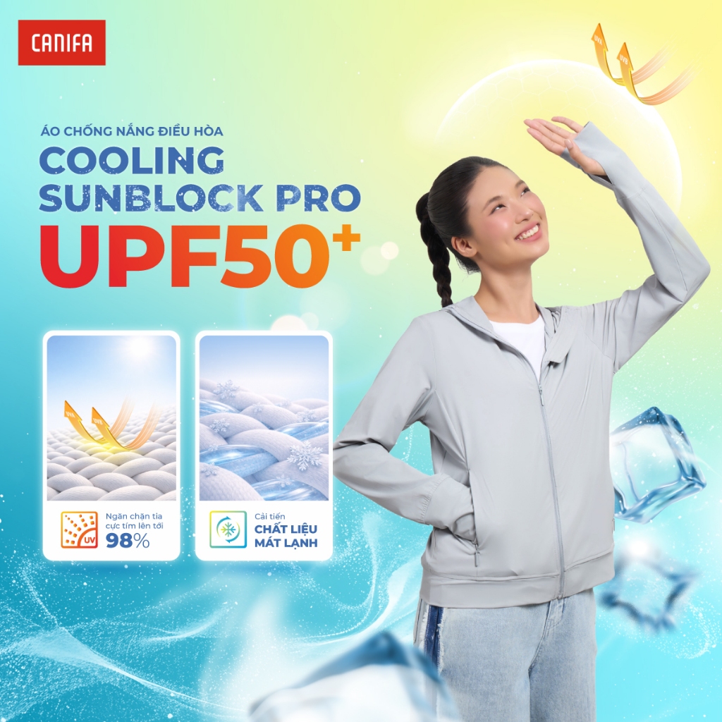 Áo chống nắng nữ CANIFA mát lạnh thoáng khí chống 98% UV bản cải tiến 2026 6OT26S002 | BigBuy360 - bigbuy360.vn