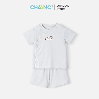 [CHAANG 3-18M] Bộ cộc cúc chéo Wild cho bé gái và bé trai