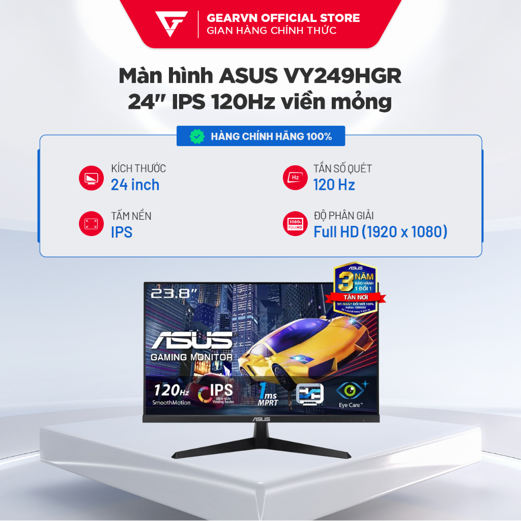 Màn hình ASUS VY249HGR 24 inch IPS 120Hz viền mỏng/ VY279HGR 27 inch IPS 120Hz viền mỏng BH 36 Tháng