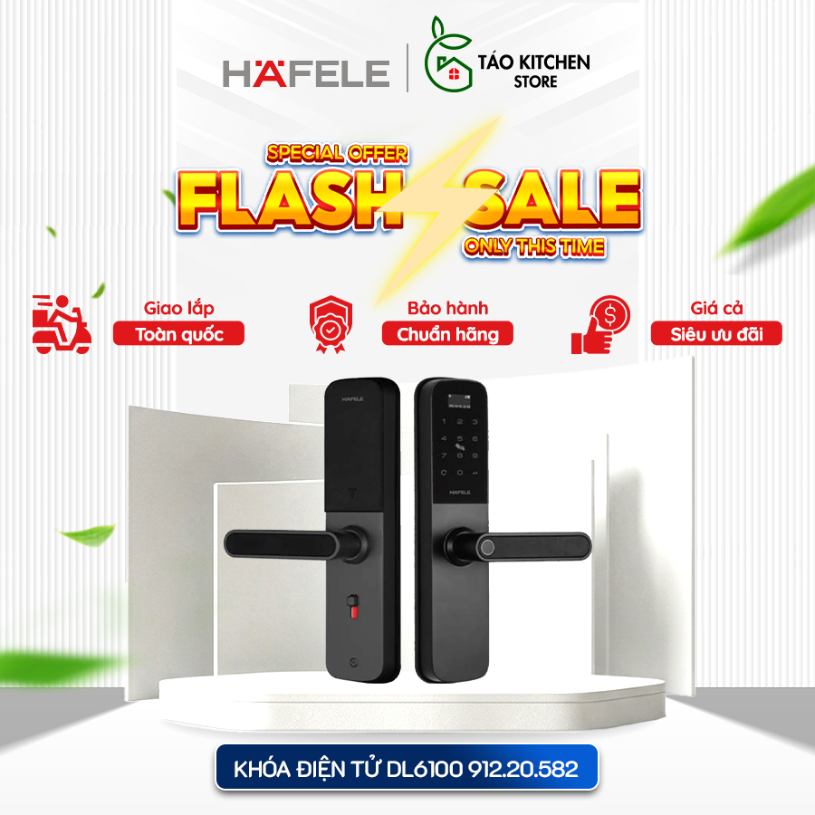 Khóa Điện Tử Hafele DL6100 - Model 912.20.582 với Công Nghệ Mở Khóa Tự Động