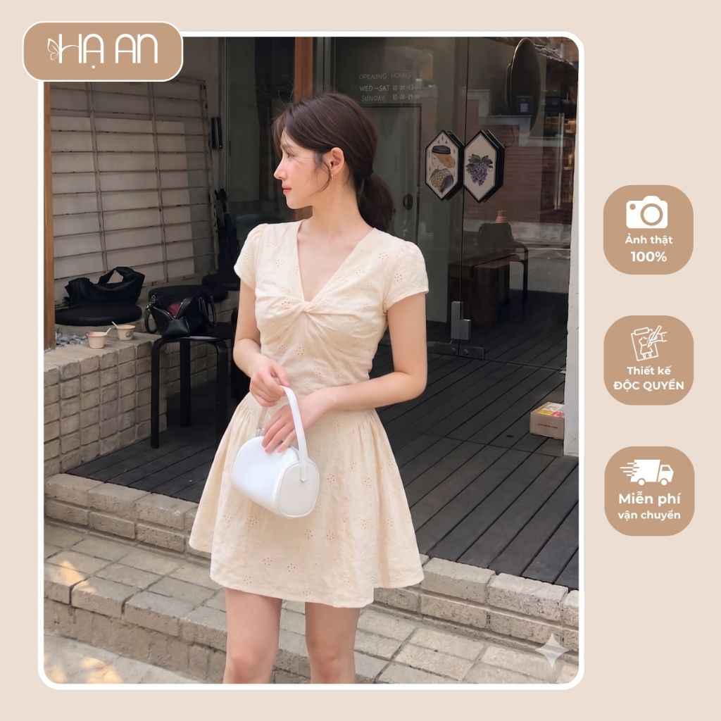 HẠ AN - Váy "Mộc Thảo" (CÓ BIGSIZE) dáng lỡ, đầm nữ thiết kế tiểu thư thanh lịch