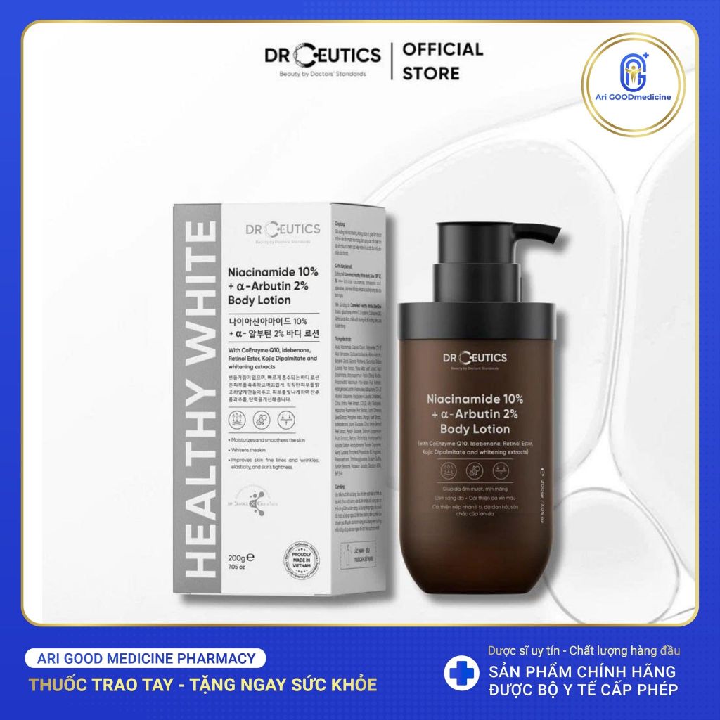 DRCEUTICS Sữa Dưỡng Thể Trắng Da DrCeutics Body Lotion Healthy White (200ml)