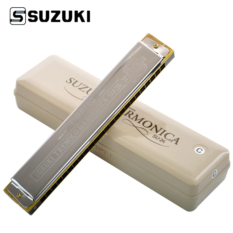 Kèn Harmonica Tremolo SU-24 Suzuki Cao Cấp, Suzuki Study 24 Chính Hãng