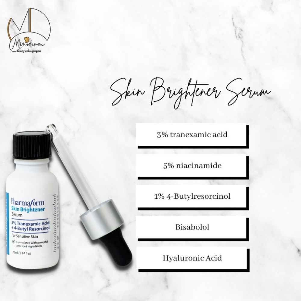 Ảnh 4 của Serum Pharmaform Skin Brightener cải thiện vết thâm nám, thâm sau mụn,  làm sáng và đều màu da.