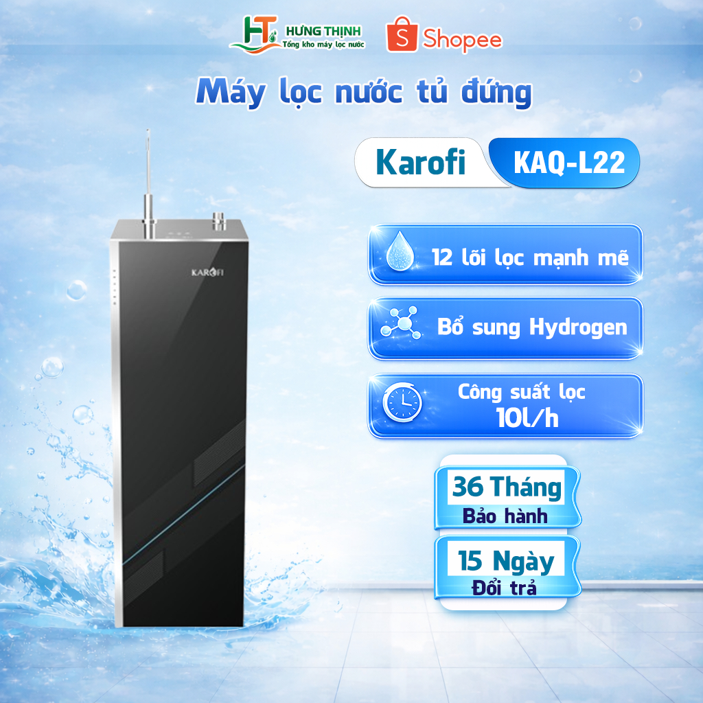 (bảo hành 3 năm) Máy lọc nước RO Karofi KAQ-L22 -Chính Hãng Karofi -Hưng Thịnh