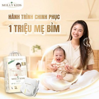 (Combo 4 bịch) Bỉm tã dán/quần Molly Kids mềm mại chống hăm hiệu quả, tả công nghệ hàn quốc mới size cho bé từ nb-4xl