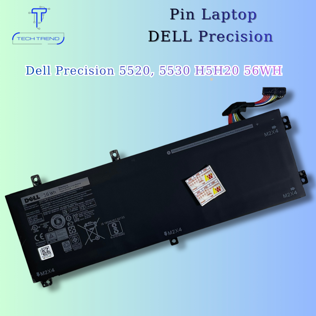 Pin laptop Precision 5520, 5530, H5H20 56WH - new