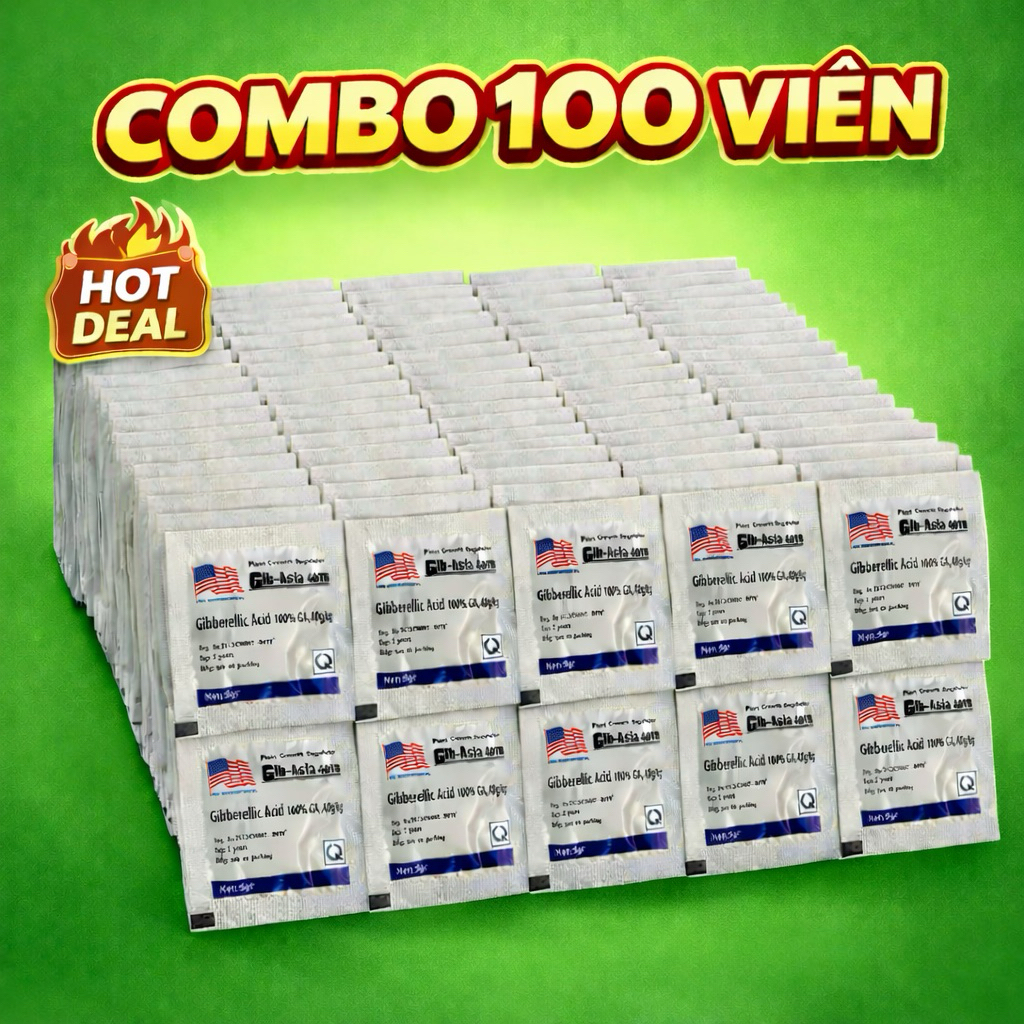 COMBO 100 viên GA3 GIB-ASIA 40TB 5gam/viên #ga3