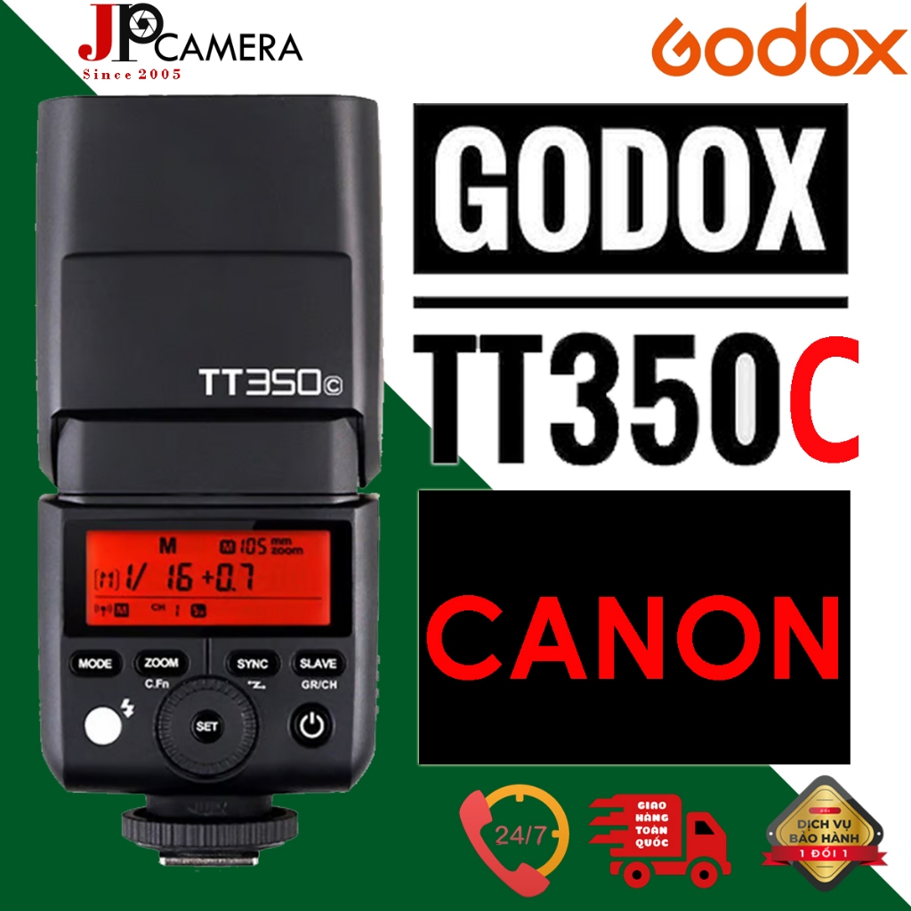 Flash Godox TT350C for Canon - Hàng chính hãng