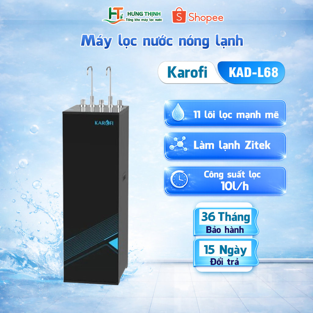Máy lọc nước nóng lạnh Karofi KAD-L68 _Chính Hãng_ Hưng Thịnh