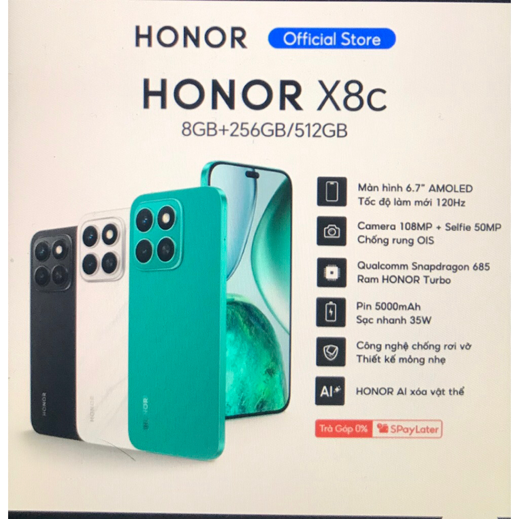 Điện Thoại Honor X8c 8GB + 256/512GB