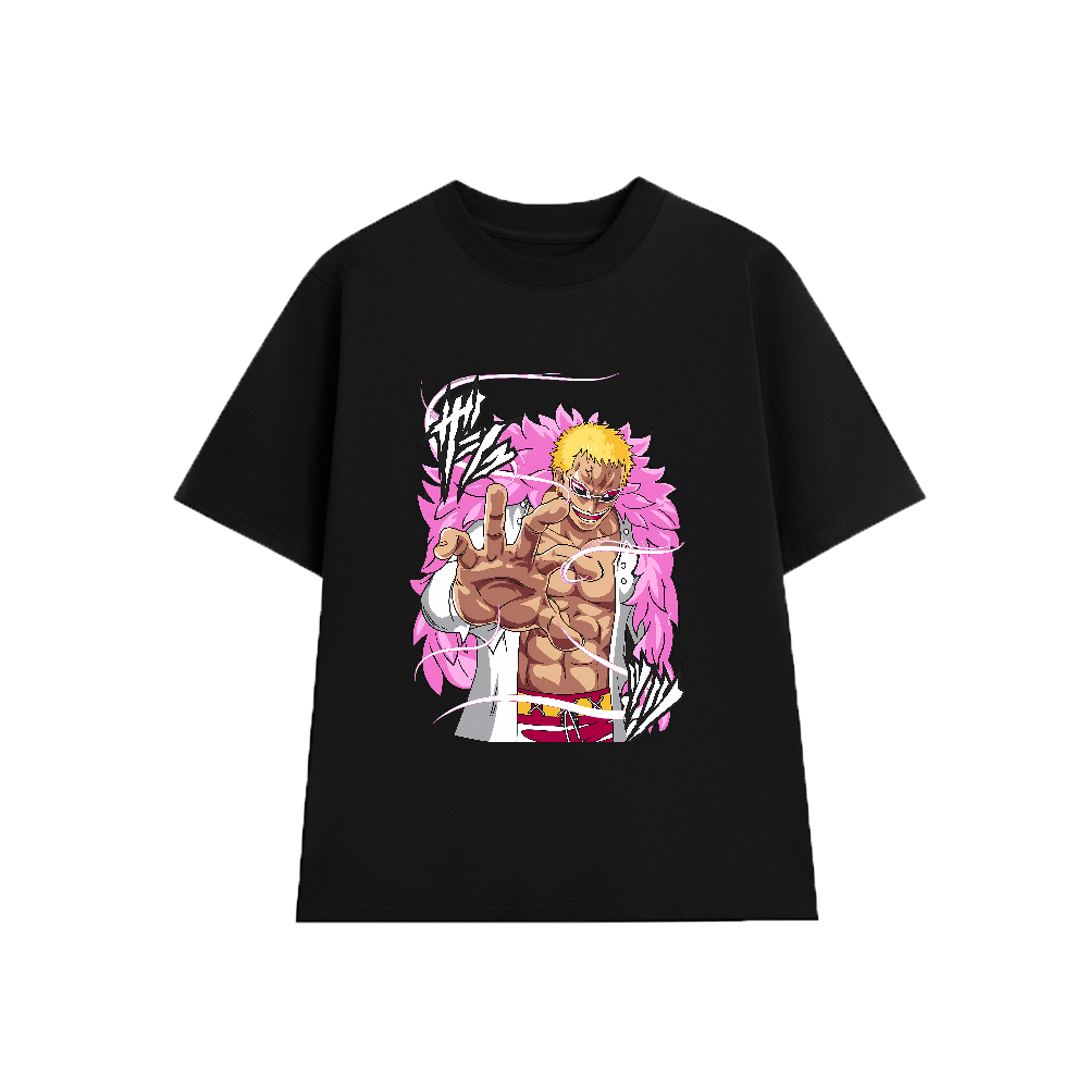 Áo Thun Donquixote DOFLAMINGO DD01 - ONE PIECE Đảo Hải Tặc, Unisex Form Rộng Cotton Mềm