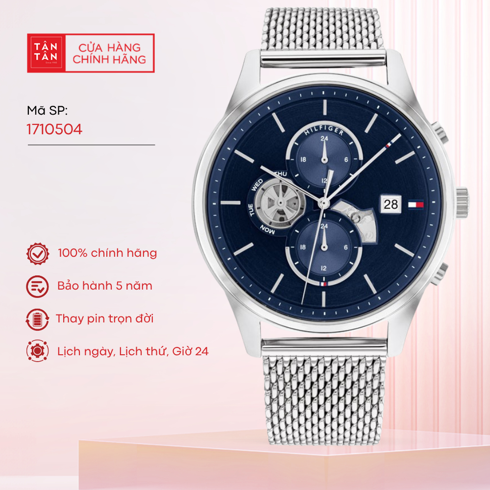 Đồng Hồ Nam Tommy Hilfiger Weston 1710504 Quartz 44mm - Đồng Hồ Tân Tân
