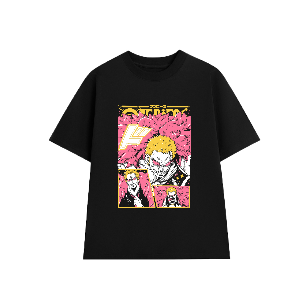 Áo Thun Donquixote DOFLAMINGO DD02 - ONE PIECE Đảo Hải Tặc, Unisex Form Rộng Cotton Mềm