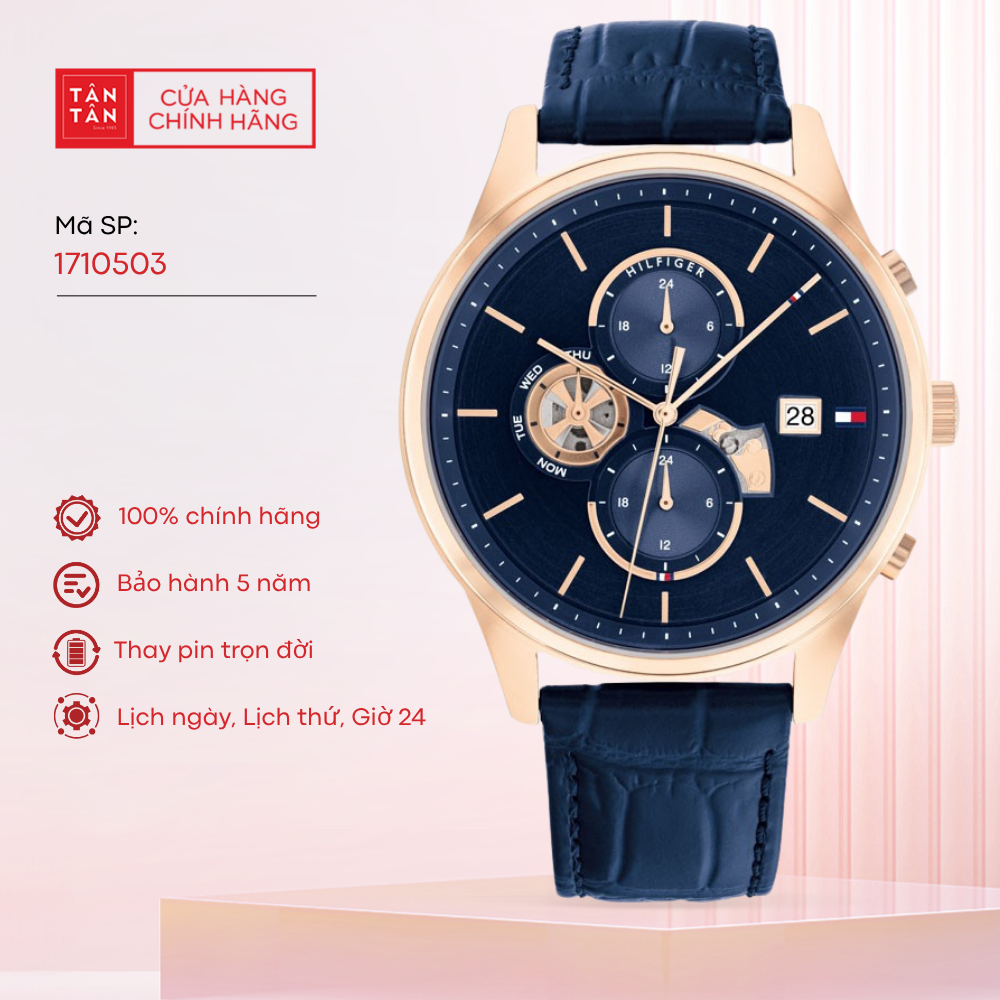 Đồng Hồ Nam Tommy Hilfiger Weston 1710503 Quartz 44mm - Đồng Hồ Tân Tân