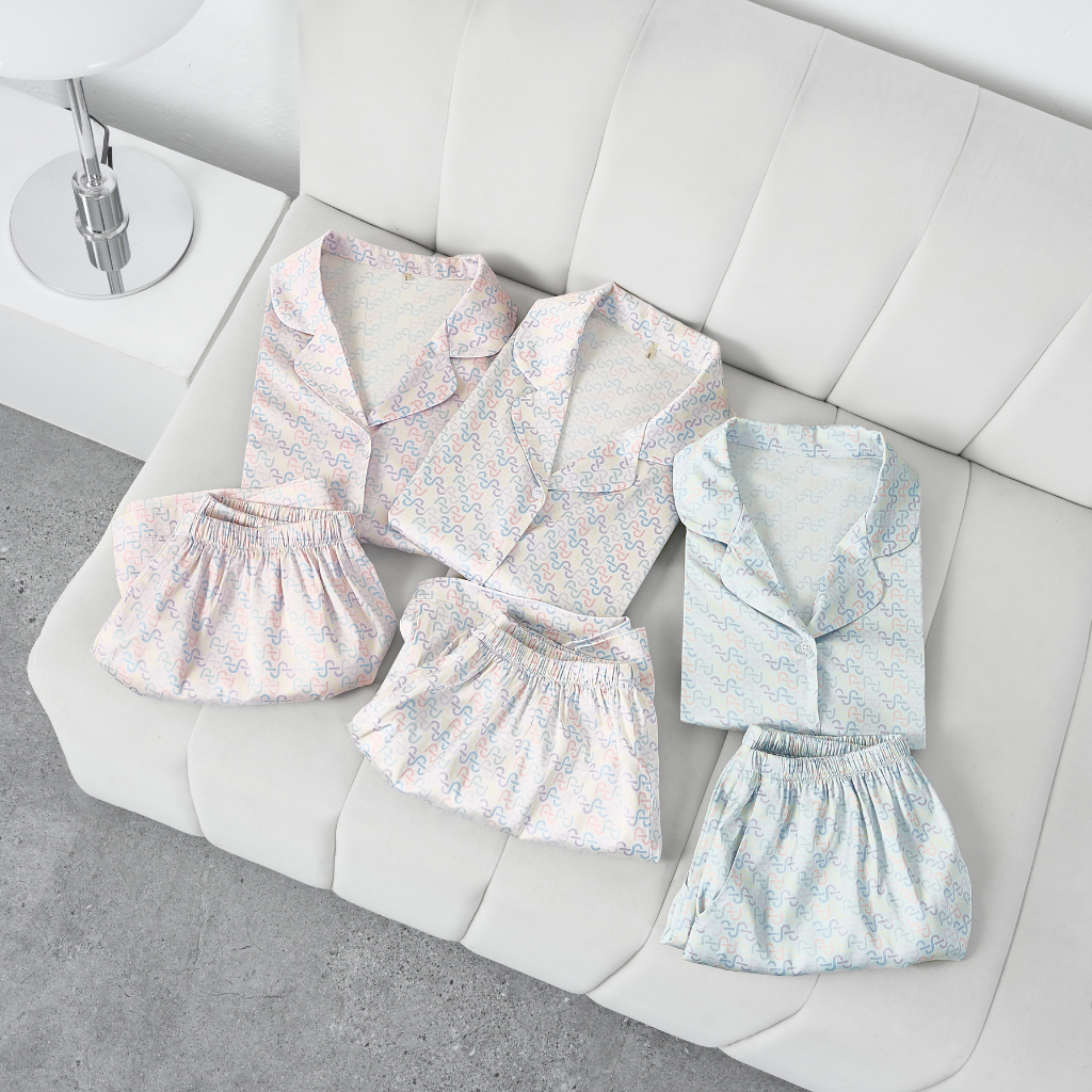 Bộ mặc nhà Pijama Pazzini cổ bẻ chất lụa mềm mại phù hợp nhiều dáng người - SW003 | BigBuy360 - bigbuy360.vn
