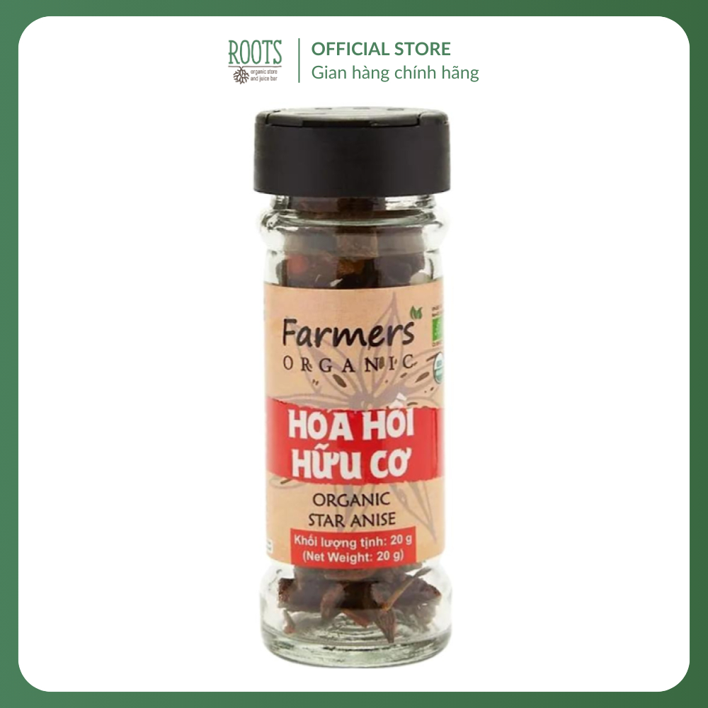 (Ship hỏa tốc) FARMERS ORGANIC - Hoa Hồi Hữu Cơ, Organic Star Anise (20g)