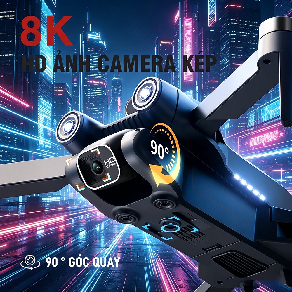 Flycam E88 S1S Chính Hãng – Camera Kép 4K Chống Rung, Động Cơ Brushless Bền Bỉ, Cảm Biến Tránh Vật Cản | BigBuy360 - bigbuy360.vn