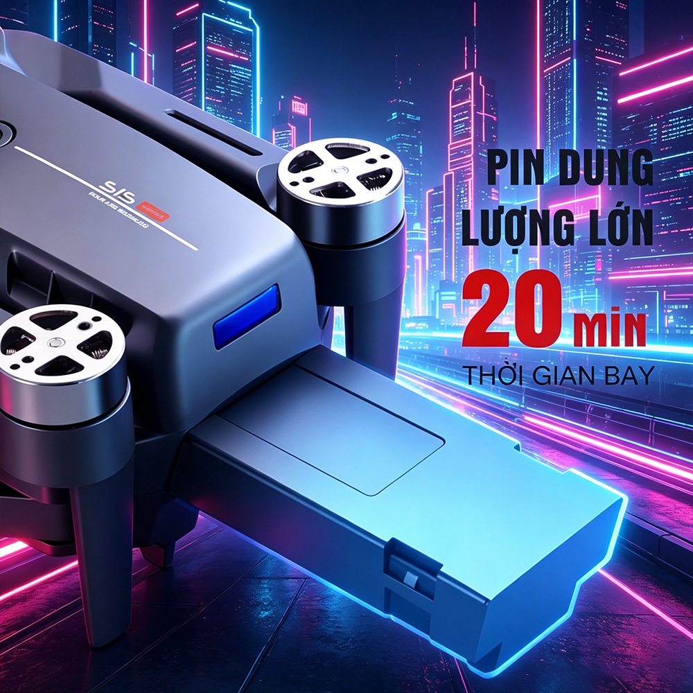 Flycam E88 S1S Chính Hãng – Camera Kép 4K Chống Rung, Động Cơ Brushless Bền Bỉ, Cảm Biến Tránh Vật Cản | BigBuy360 - bigbuy360.vn