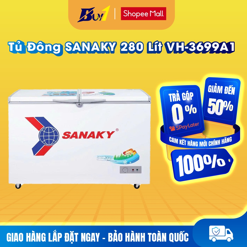 VH-3699A1 - TỦ ĐÔNG SANAKY 280 Lít VH-3699A1 - Hàng Chính Hãng