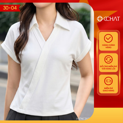 Áo Thun Nữ 𝐂𝐂𝐇𝐀𝐓 Dáng Ôm Karana Cổ Đức V Thanh Lịch Chất Liệu Cao Cấp 16TNC2022OT