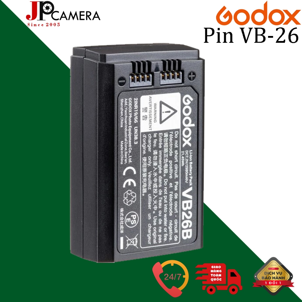 Pin VB26 cho Flash Godox V1
