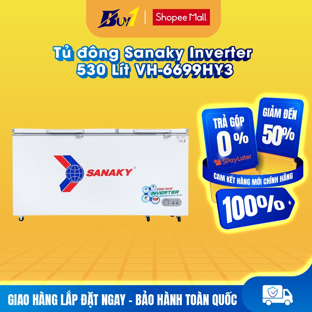 VH-6699HY3 - Tủ đông Sanaky Inverter 530 Lít VH-6699HY3 - Hàng Chính Hãng