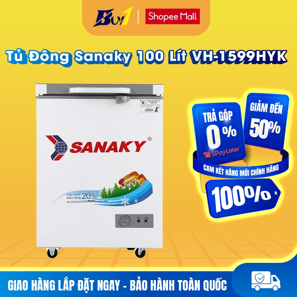 VH-1599HYK - Tủ đông Sanaky 100 lít VH-1599HYK - Hàng Chính Hãng
