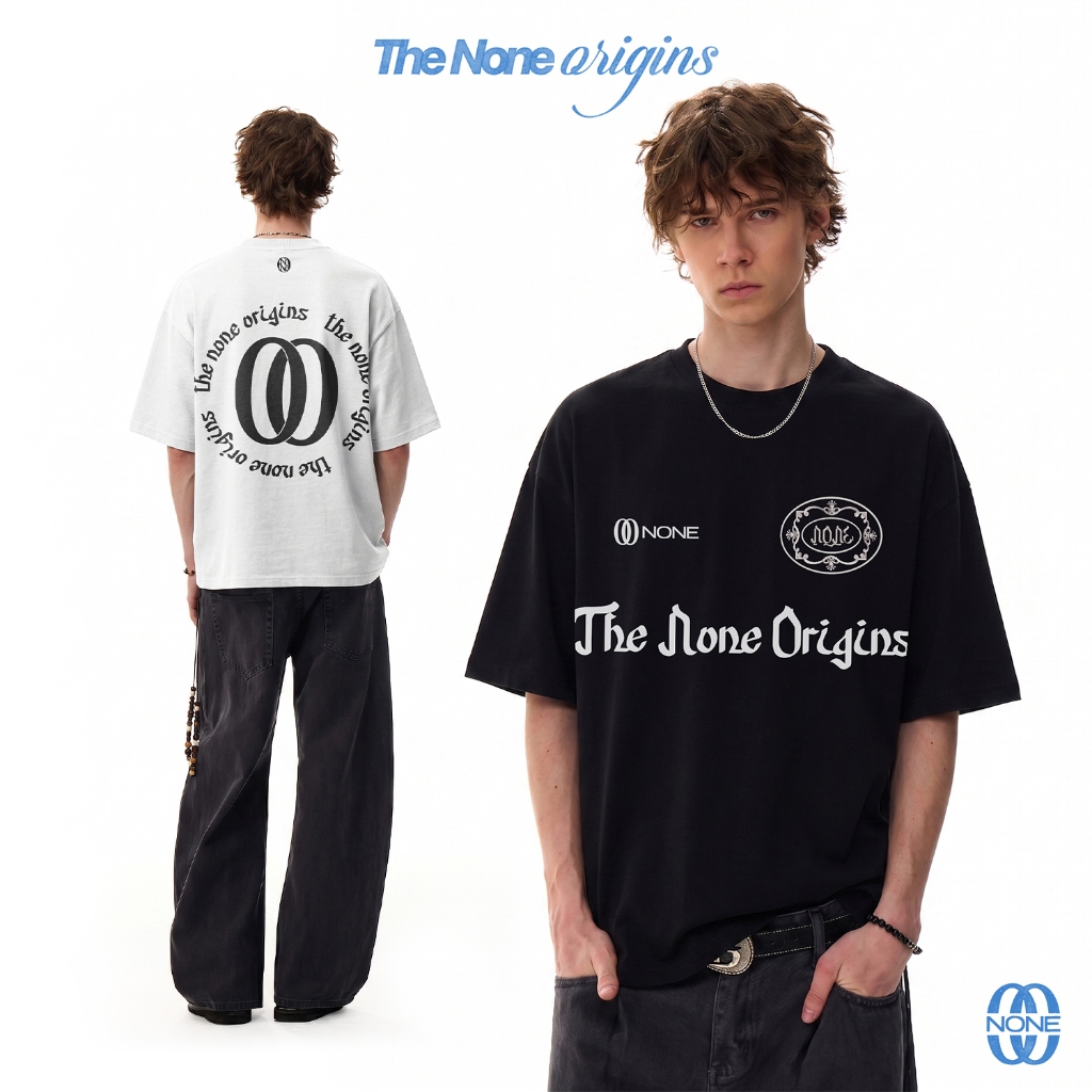 Áo thun form OVERSIZE/BOXY NONE ORIGINS Unisex 100 Cotton 250gsm Brand THE NONE ORIGINS