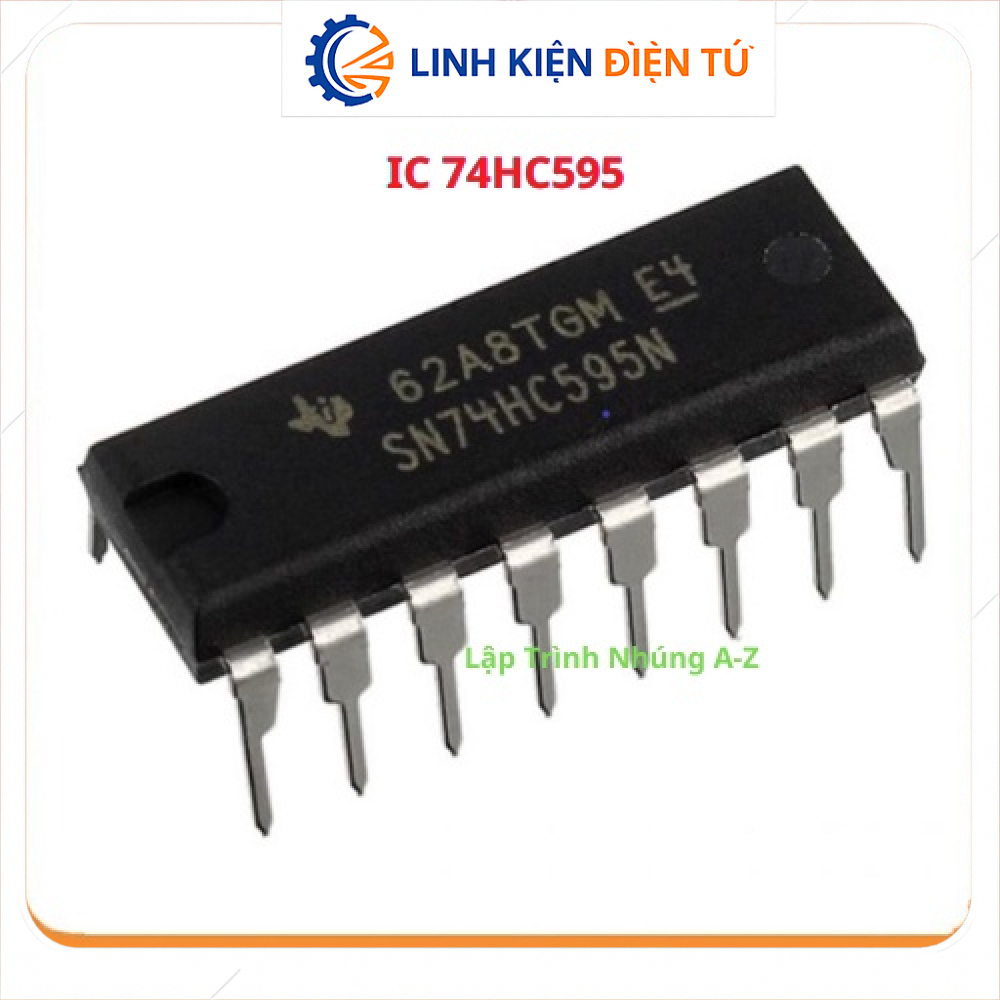 [Linh Kiện Điện Tử][56] Combo 5 Chiếc IC 74HC595 (74HC595N SN74HC595N) Dip-16