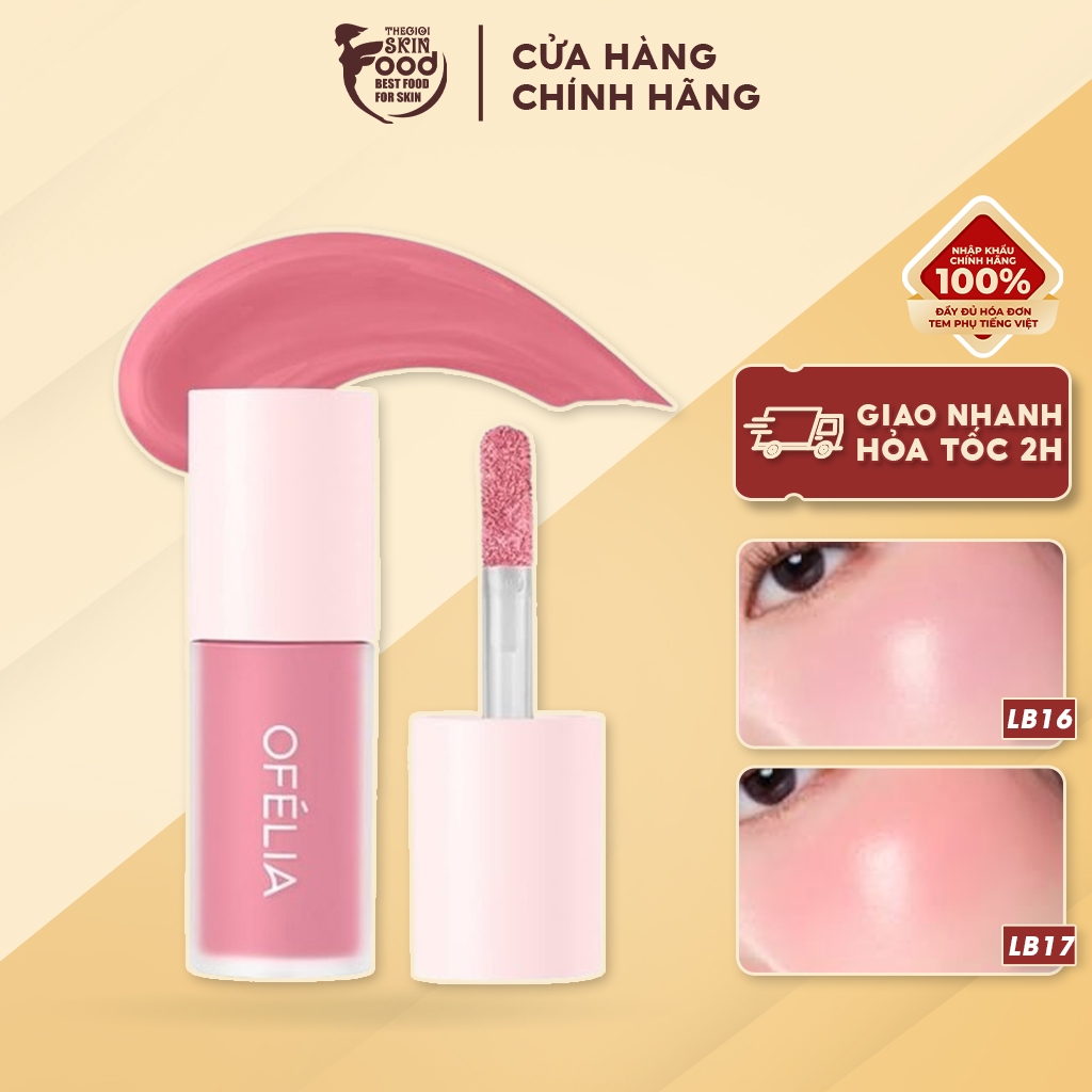 Má Hồng Dạng Kem OFÉLIA  Cho Đôi Má Hồng Xinh Xắn Lolli Liquid Blush thegioiskinfood
