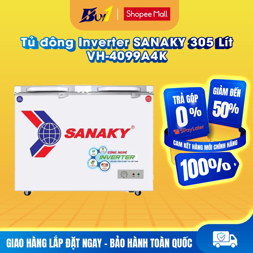 VH-4099A4K - Tủ đông Inverter SANAKY VH-4099A4K 305L - 1 NGĂN - Hàng Chính Hãng