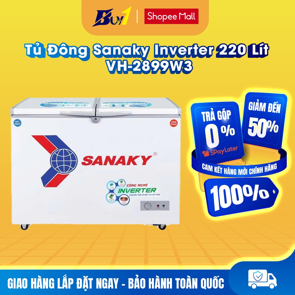 VH-2899W3 - Tủ Đông Sanaky Inverter 220 Lít VH-2899W3 - Hàng Chính Hãng