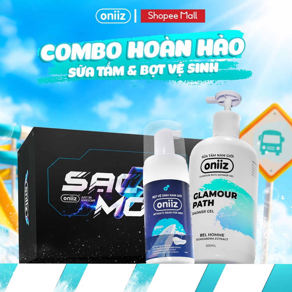 Combo Hoàn Hảo - Bọt vệ sinh nam giới, Sữa tắm hương nước hoa Oniiz