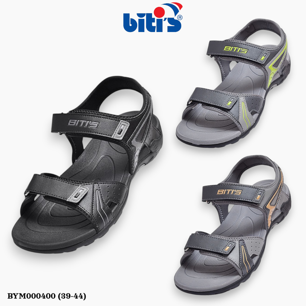 BITI'S | Sandal nam size 38-44  Dép quai hậu học sinh quai dán điều chỉnh đế chống trượt BYM000400