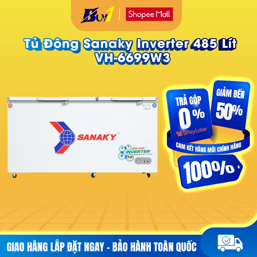 VH-6699W3 - Tủ đông Sanaky Inverter 485 lít VH-6699W3 - Hàng Chính Hãng