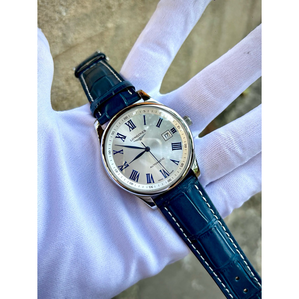 Đồng hồ cơ automatic Miyota 8215 – kính sapphire cong – dây da – thép 316L – dresswatch 40mm