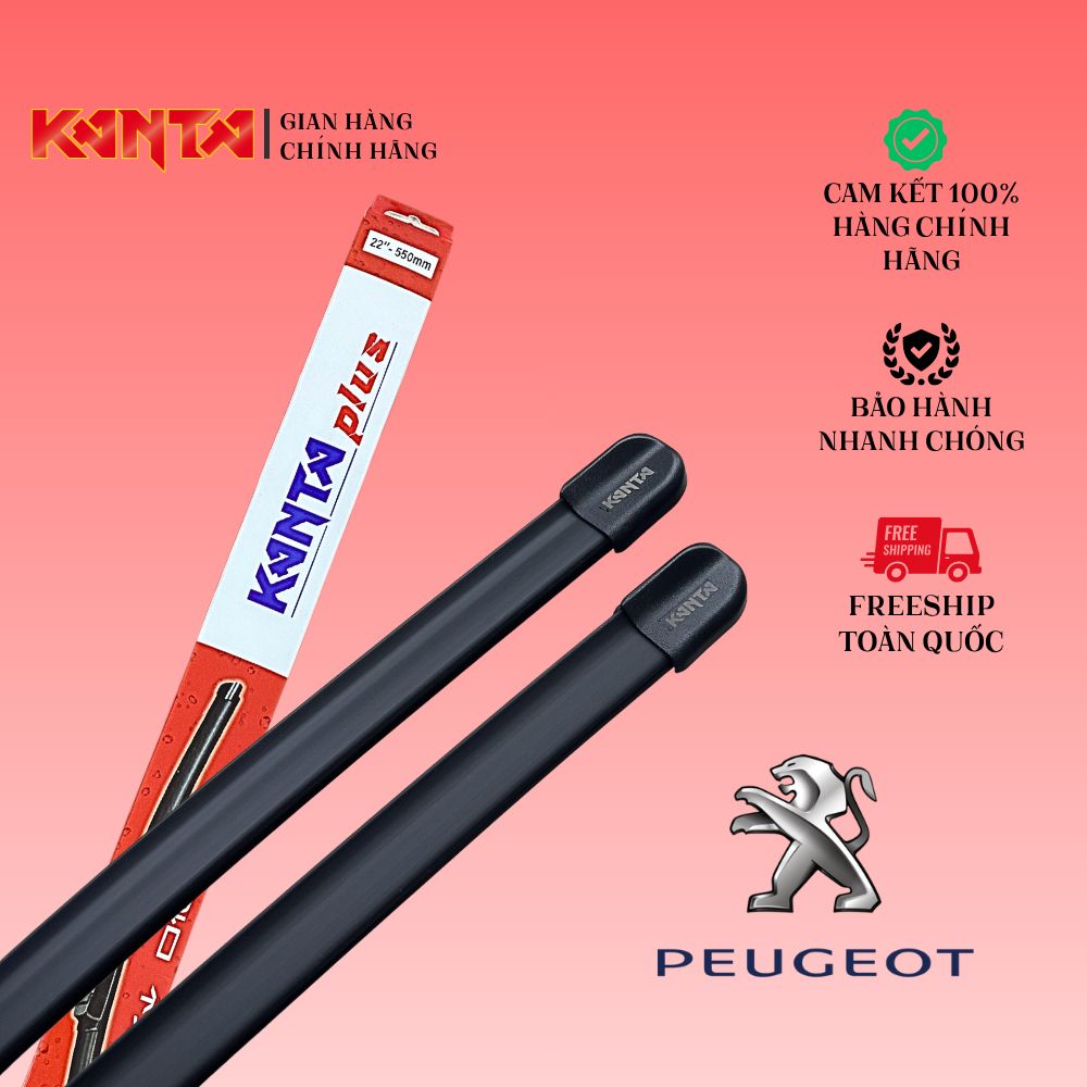 [PEUGEOT] - Bộ 2 Gạt Mưa KANTA PLUS - Gạt mưa chính hãng Kanta - 2008 5008 3008