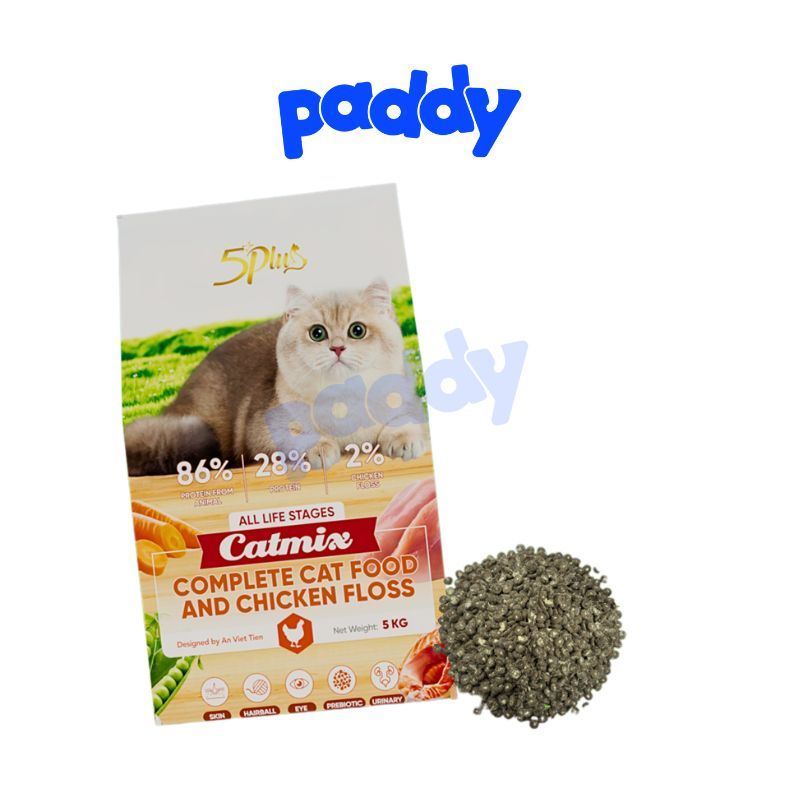 Hạt Cho Mèo 5Plus Catmix Ruốc Gà Sấy Khô