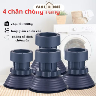 Bộ 4 chân đế máy giặt tủ lạnh đa năng chống rung chống ngập tăng giảm chiều cao tiện lợi- Set 4 chân chống rung máy giặt